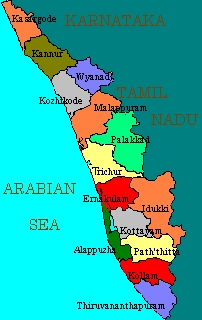 Map of Kerala