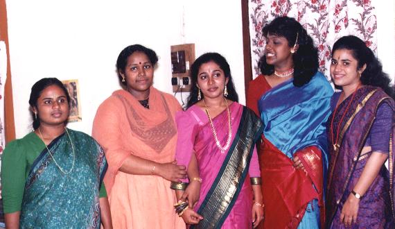 Priya with her friends
